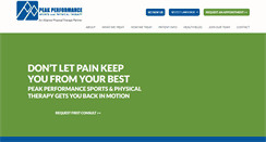 Desktop Screenshot of peakperformanceclinics.com